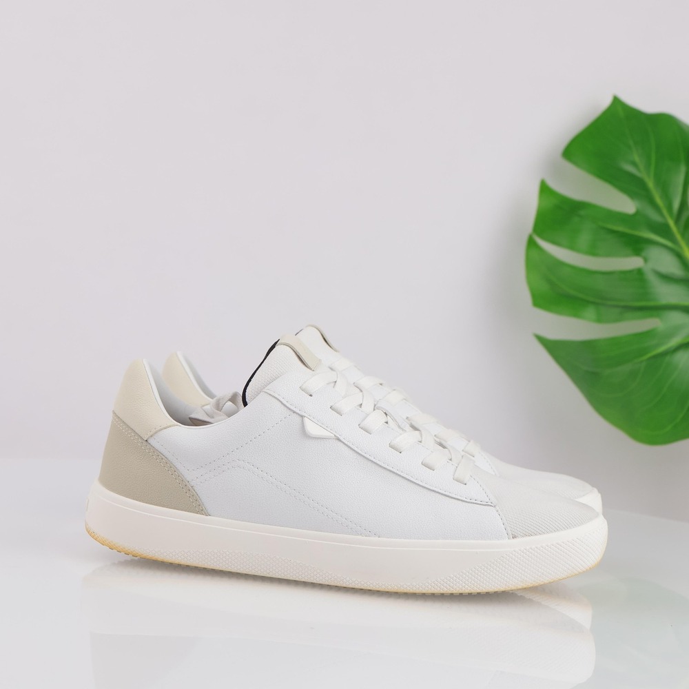 Vessi Womens Soho Sneakers Size 9 Waterproof White Beige Lace Up Shoes Comfort